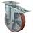 Transportní kolečko, otočné s brzdou, disky z hliníku, obruče polyuretan, pr. 150 mm, nosnost 550 kg