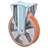 Transport-Bockrolle, Alufelge, Bandage Polyurethan, Durchm. 125 mm, Traglast 450 kg
