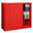Dulap metalic cu polițe și uși glisante - department steel furniture HxLxl: 1040 x 1400 x 435 mm, roșu RAL3020 /roșu RAL3020 - Malow