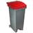 Koš plastový na tříděný odpad, objem 80 l, víko červené