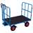 Handpritschenwagen VARIOfit mit 2 Stirnwänden, 1200 x 800 mm, Tragfähigkeit 700 kg, Vollgummireifen - Cordes