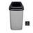 Abfallbehälter SORT, aus Kunststoff, Volumen 45 l, Farbe grau, Deckel schwarz