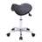 Taburet șa de lucru atelier ergonomic rotativ tip șa pentru industrie, neagră, cu role dure