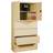 Stahl-Fachbodenschrank mit Registratur, 4 Schubladen + Schrank 714 mm, Farbe beige RAL1015 - Malow