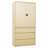 Stahl-Fachbodenschrank mit Registratur, 3 Schubladen + Schrank 1064 mm, Farbe beige RAL1015 - Malow