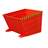 Der Kippbehälter mit niedriger Schüttkante, Volumen 650 l, LxBxH: 1445x800x890 mm, Farbe Rot RAL3000 - Bauer GmbH