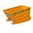 Der Kippbehälter mit niedriger Schüttkante, Volumen 500 l, LxBxH: 1375x800x730 mm, Farbe Orange RAL2000 - Bauer GmbH