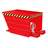 Container basculant, volum 700 l, lxLxH: 1440x800x890 mm, roșu RAL3000 - Bauer GmbH