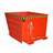 Der Kippbehälter, Volumen 1100 l, LxBxH: 1440x1200x890 mm, Farbe Rot RAL3000 - Bauer GmbH
