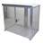 Container magazie pentru butelii din oțel pentru gaze tehnice, cu acoperiș, cu ușă dublă, max. butelii 60 x Ø 230 mm, LxlxH: 2400x1500x2160 mm, galvanizat - Bauer GmbH