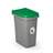 Wertstoffbehälter aus Kunststoff ECO SYSTEM, Volumen 25 l, Deckel grün
