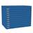Dulap arhivare desene și planșe, 10 sertare, format A1, albastru RAL5010 - Malow