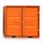 Lagercontainer, LxBxH: 1980x1950x1910 mm, Stahlboden, Außenfarbe Orange RAL2011 - Bild2