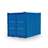 Lagercontainer, LxBxH: 2438x2200x2260 mm, Stahlboden, Außenfarbe Blau RAL5010