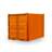 Lagercontainer, LxBxH: 2438x2200x2260 mm, Stahlboden, Außenfarbe Orange RAL2011