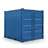 Lagercontainer, LxBxH: 2991x2438x2591 mm, Stahlboden, Außenfarbe Blau RAL5010