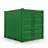 Lagercontainer, LxBxH: 2991x2438x2591 mm, Stahlboden, Außenfarbe Grün RAL6029