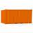 Lagercontainer, LxBxH: 4550x2200x2260 mm, Holzboden, Außenfarbe Orange RAL2011