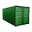 Lagercontainer, LxBxH: 6058x2438x2591 mm, Stahlboden, Außenfarbe Grün RAL6029
