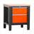 Banc masă de atelier TECHNO, modul unic lățime 800 mm, 2 sertare, culoare antracit RAL7016/portocaliu RAL2004 - Malow