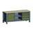 Banc masă de atelier TECHNO, modul triplu lățime 2000 mm, 4 sertare, dulap, culoare antracit RAL7016/verde RAL6011. - Malow