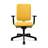 Bürodrehstuhl GARTA, Rahmenkonstruktion schwarz, Stoffbezug Gelb - Nowy Styl Group