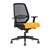 Bürodrehstuhl NEOS, Gestell schwarz, Netz-Rückenlehne, Sitz-Stoffbezug Gelb - Nowy Styl Group