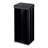 Abfallbox 50 l, selbstschließender Schwingdeckel, Stahlblech pulverbeschichtet, schwarz