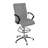 Arbeitsdrehstuhl NEO, Topmodell, hoch mit Fußring und Armlehnen, Stoffbezug - hellgrau - Nowy Styl Group