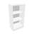 Büroschrank - Regal, H x B x T: 1155 x 600 x 445 mm, Farbe Weiß - Nowy Styl Group