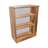 Büroschrank - Regal, Anbau, H x B x T: 1070 x 800 x 445 mm, Farbe Nussbaum - Nowy Styl Group