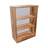 Büroschrank - Regal, H x B x T: 1155 x 800 x 445 mm, Farbe Nussbaum - Nowy Styl Group