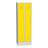 Garderobenschrank, geschweißt, 2 x 300 mm, Türfarbe gelb RAL1023, mit Sockel - Kovos Verneřice