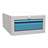 Dulap box atașabil banc masă atelier -modul corp dulap banc de lucru cu sertare-, 1 sertar, înălțime 190 mm, gri RAL7035/albastru RAL5012 - Kovos Verneřice