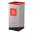 Coș colector selectiv de deșeuri EKO SQUARE, volum 60 l, recipient din oțel inoxidabil, culoare roșie - Alda S.A.