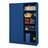 Dulap metalic cu polițe și uși glisante - office steel furniture, HxLxl: 1990 x 1400 x 435 mm, culoare albastră RAL 5010 - Malow