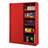 Dulap metalic cu polițe și uși glisante - department steel furniture, HxLxl: 1990 x 1400 x 435 mm, culoare roșie RAL 3020 - Malow