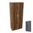 Garderobenschrank mit Böden, H x B x T: 1895 x 800 x 445 mm, Farbe Nussbaum - Nowy Styl Group