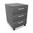 Fahrbarer Container, 3 Schubladen, Farbe Dunkelgrau, H x B x T: 600 x 430 x 480 mm - Nowy Styl Group