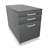 Fahrbarer Container, 2 Schubladen + Registratur, Farbe Dunkelgrau, H x B x T: 600 x 430 x 800 mm - Nowy Styl Group