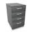 Anbau-Container, 4 Schubladen, Farbe Dunkelgrau, H x B x T: 740 x 430 x 600 mm - Nowy Styl Group