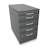 Anbau-Container, 5 Schubladen, Farbe Dunkelgrau, H x B x T: 740 x 430 x 800 mm - Nowy Styl Group