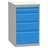 Box container - dulap banc masă de atelier - modul corp dulap cu sertare, HxLxl: 800x480x610 mm, 4 sertare - Kovona Lysa nad Labem