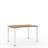 Masă de birou STEEL 1200 x 800 mm, blat culoare stejar - Malow