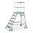 Scară punte cu trepte pe 1 parte - scară platformă cu trepte pe o parte, înălțime platformă 1440 mm, 6 fuscele/trepte/trepte tip grătar