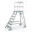 Scară punte cu trepte pe 1 parte - scară platformă cu trepte pe o parte, înălțime platformă 1680 mm, 7 fuscele/trepte/trepte tip grătar