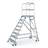 Scară punte cu trepte pe 1 parte - scară platformă cu trepte pe o parte, înălțime platformă 1920 mm, 8 fuscele/trepte/trepte tip grătar