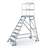 Scară punte cu trepte pe 1 parte - scară platformă cu trepte pe o parte, înălțime platformă 1920 mm, 8 fuscele/trepte aluminiu antialunecare