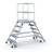 Dvoustranný plošinový žebřík, výška plošiny 1200 mm, 5 stupňů z rýhovaného hliníku