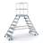 Scară punte cu trepte pe 2 părți - scară platformă cu trepte pe ambele părți, înălțime platformă 1680 mm, 7 fuscele/trepte aluminiu antialunecare
